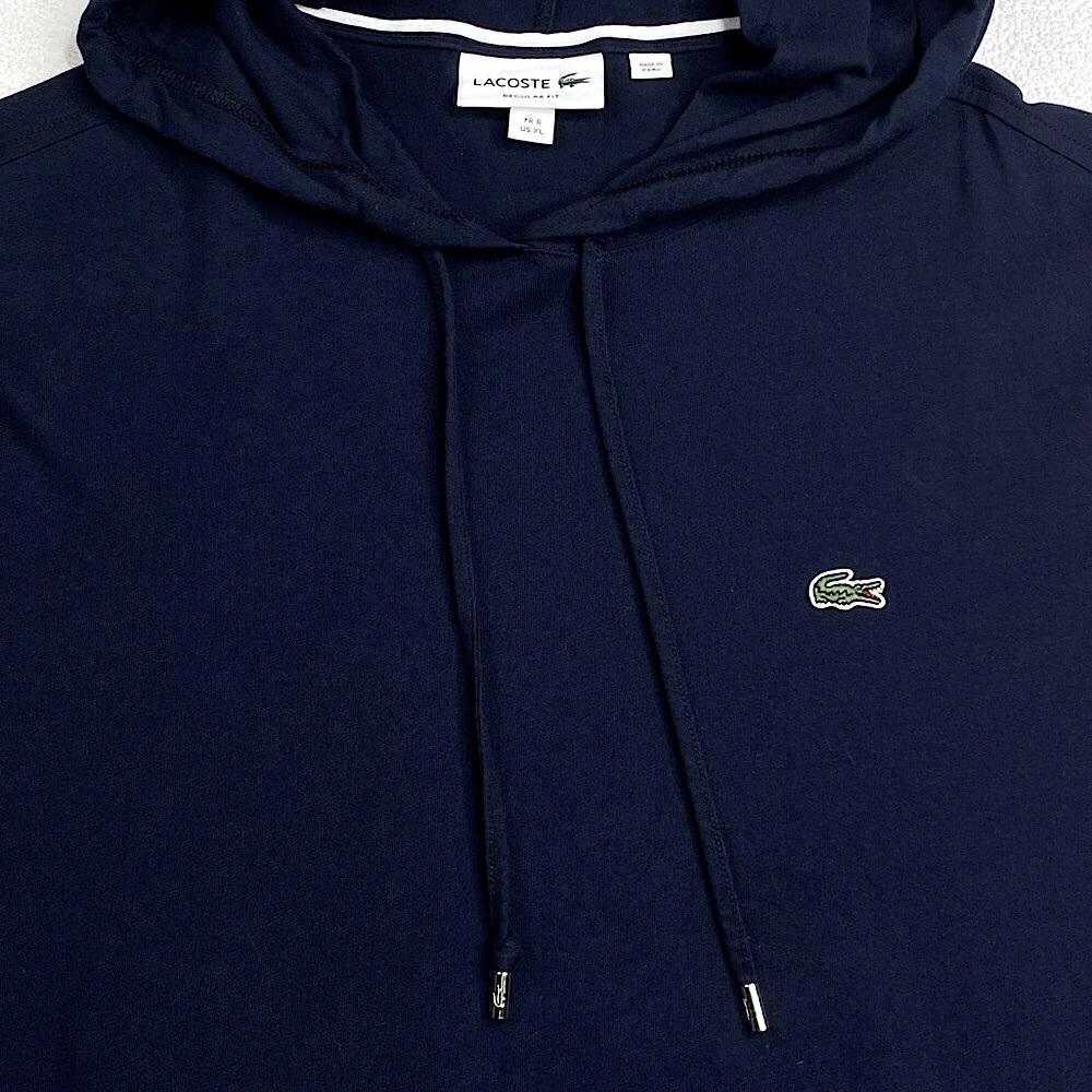 Lacoste Men's Long Sleeve Hooded Jersey Cotton Pullover T-Shirt Size (US•XL) FR6 - Picture 2 of 15